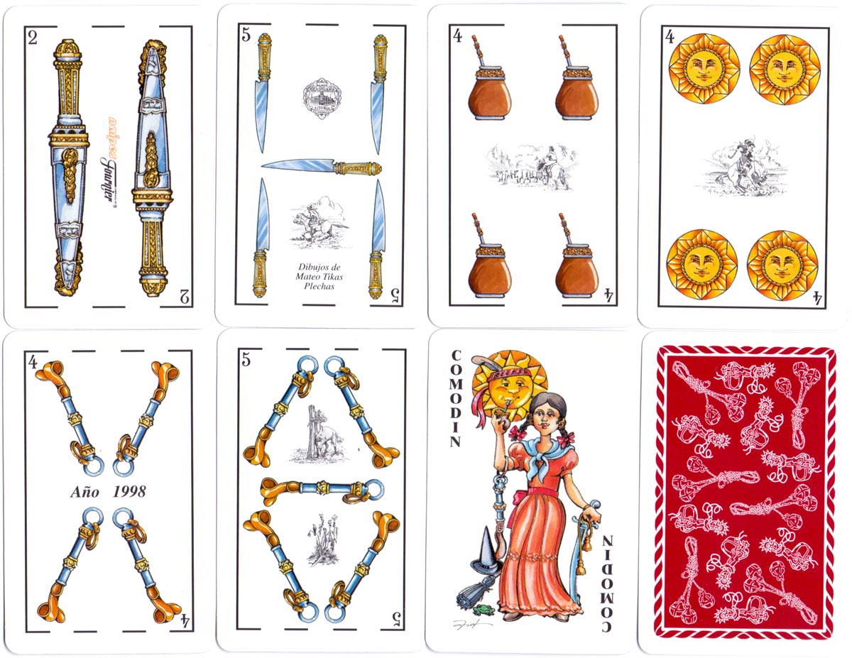 Baraja Gaucha fantasy deck designed by Mateo Tikas Plechas for Argentina, 1998