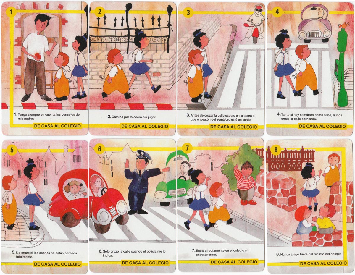 Educación Vial (Road Awareness) card game published by H. Fournier, 1995