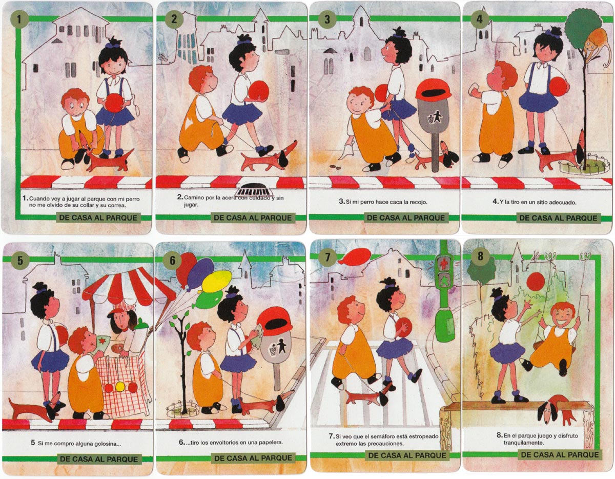 Educación Vial (Road Awareness) card game published by H. Fournier, 1995