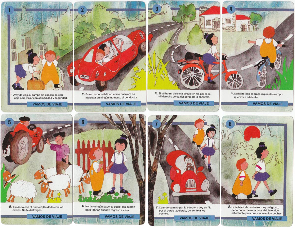 Educación Vial (Road Awareness) card game published by H. Fournier, 1995