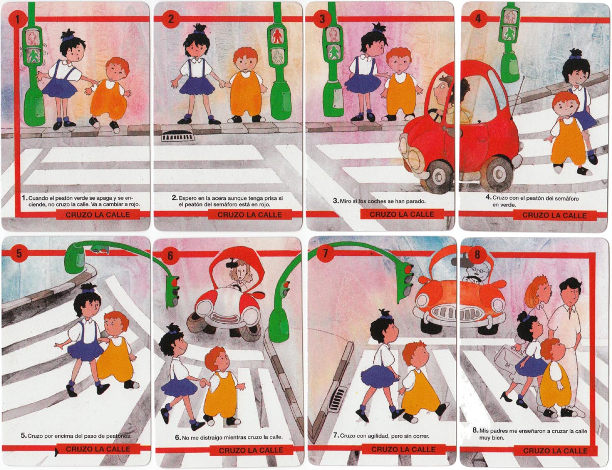 Educación Vial (Road Awareness) card game published by H. Fournier, 1995