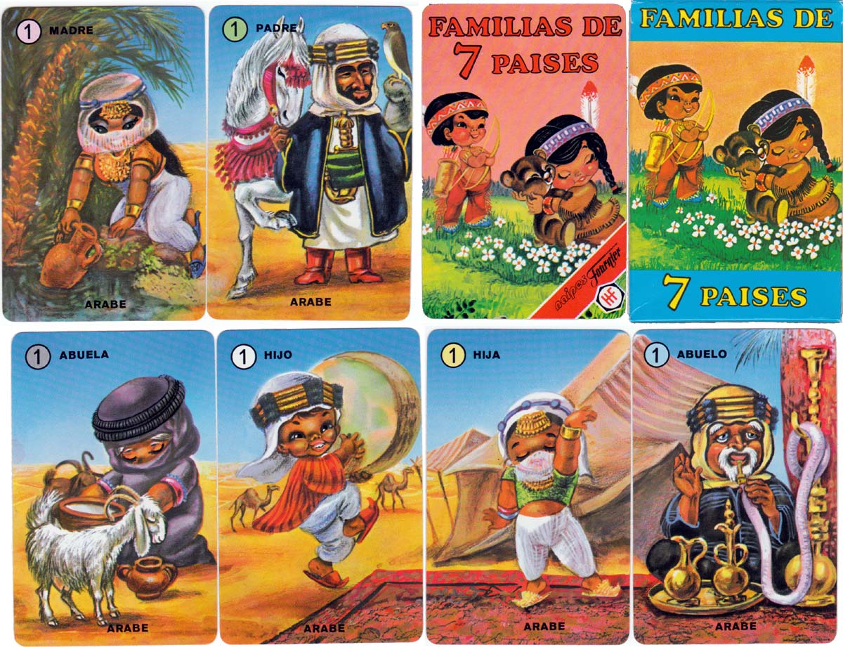 Familias de 7 Paises by Naipes H. Fournier, 1979