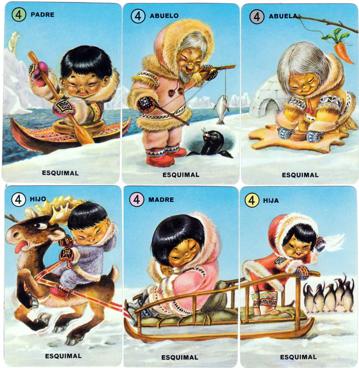 Familias de 7 Paises by Naipes H. Fournier, 1979 Familias de 7 Paises by Naipes H. Fournier, 1979