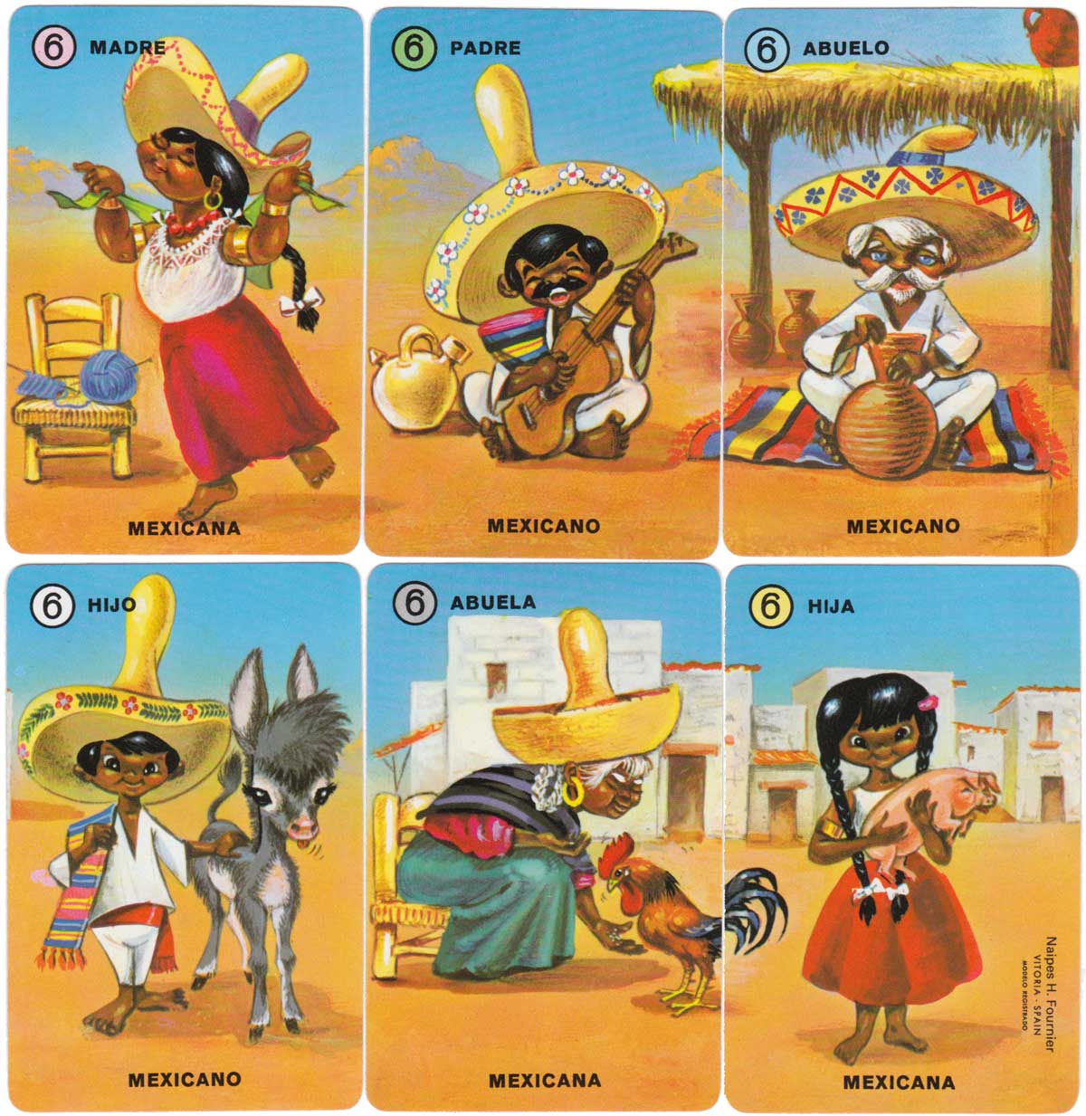 Familias de 7 Paises by Naipes H. Fournier, 1979 Familias de 7 Paises by Naipes H. Fournier, 1979
