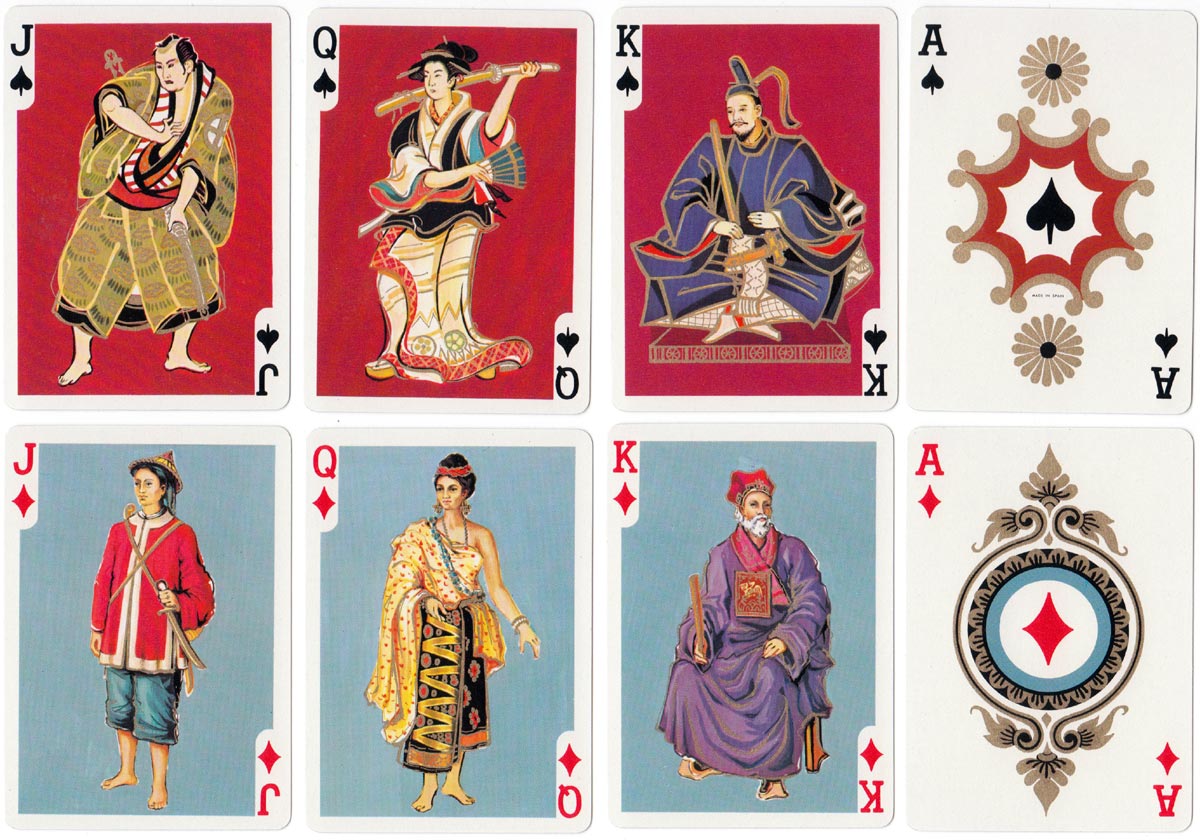 Far East playing cards with designs by Isabel Ibáñez de Sendadiano, c.1980