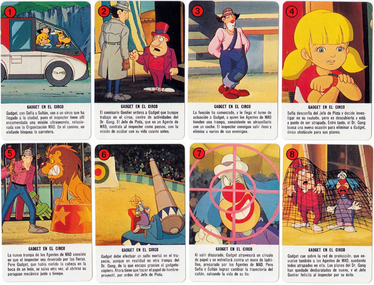 The Adventures of Inspector Gadget quartet game published by Fournier in 1983