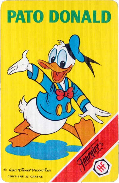 Pato Donald card game © Walt Disney Productions, by Naipes Fournier, 1984