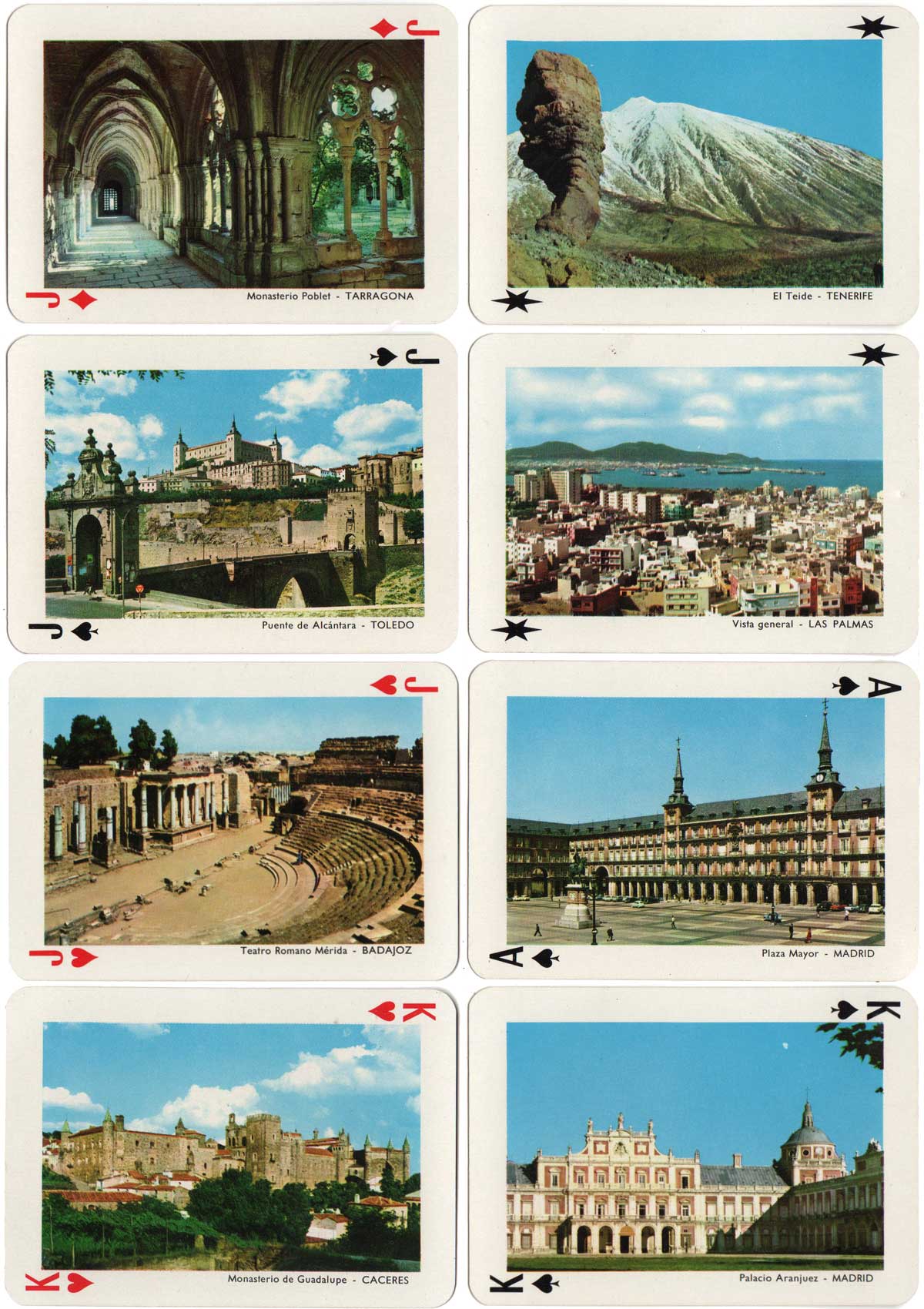 Baraja Turística de España published by Heraclio Fournier, 1966