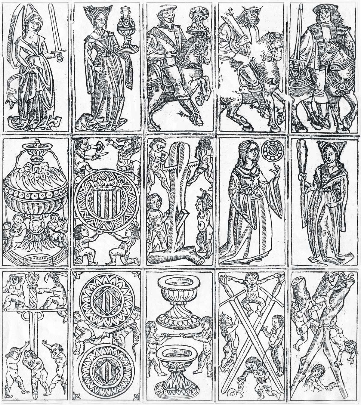 Gothic Spanish-suited cards Gothic Spanish-suited cards