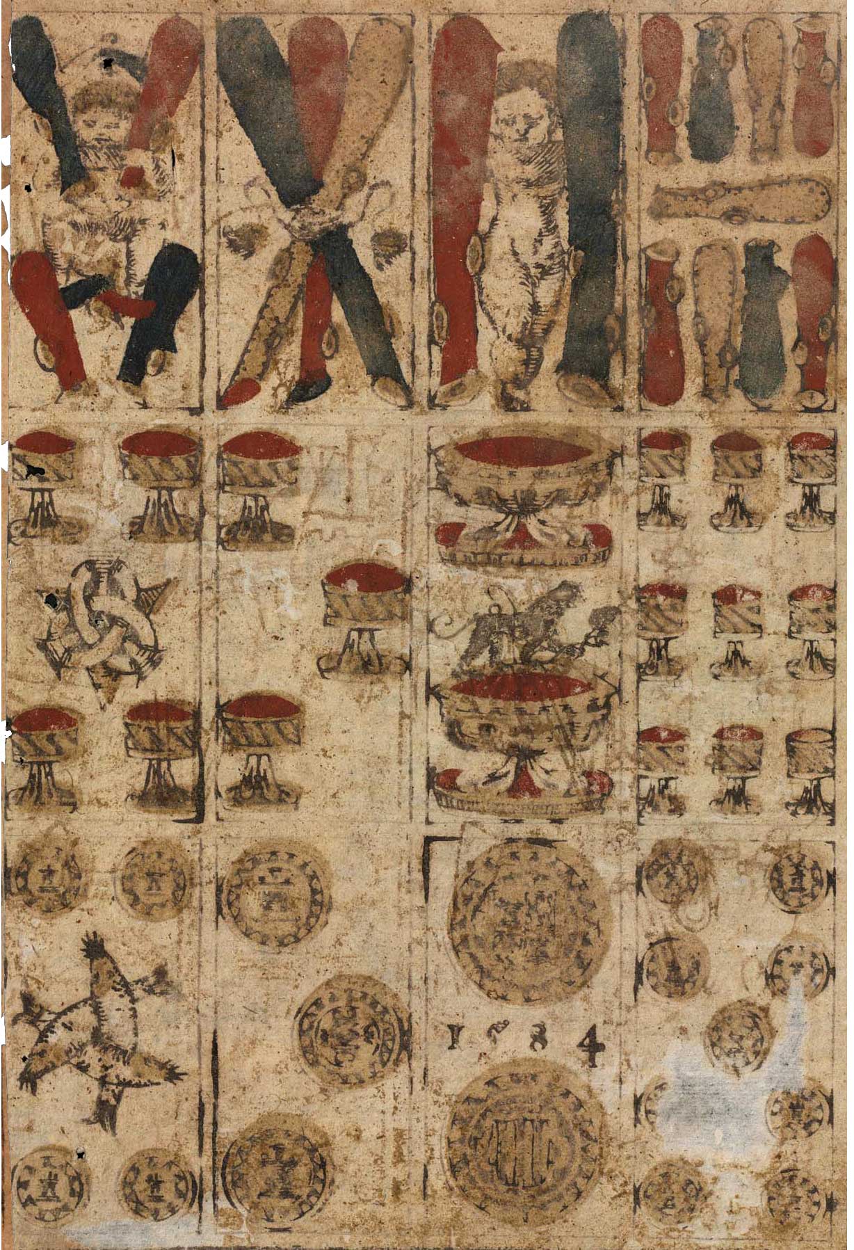 Spanish-suited deck made in Toledo in 1584 Spanish-suited deck made in Toledo in 1584