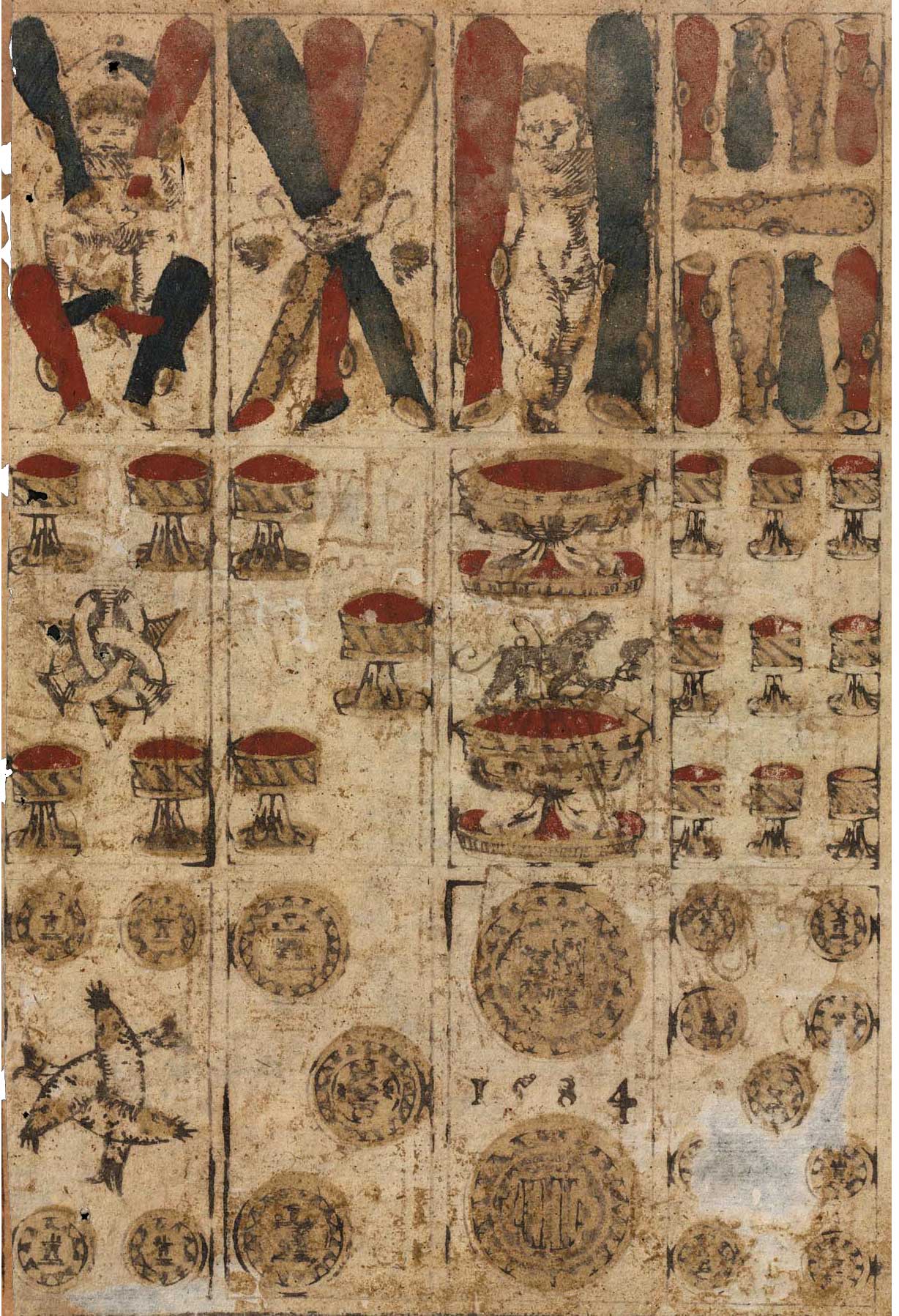 Spanish-suited deck made in Toledo in 1584