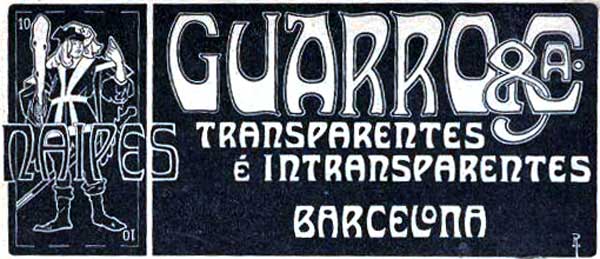 Guarro advert, 1908