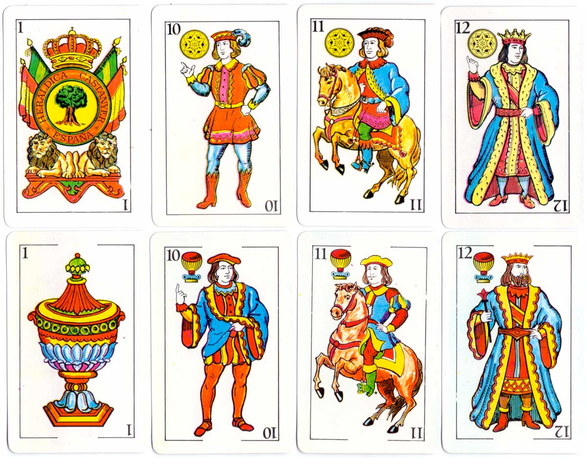 Spanish Catalan pattern playing cards made by Heráldica Castanyer, c.1980