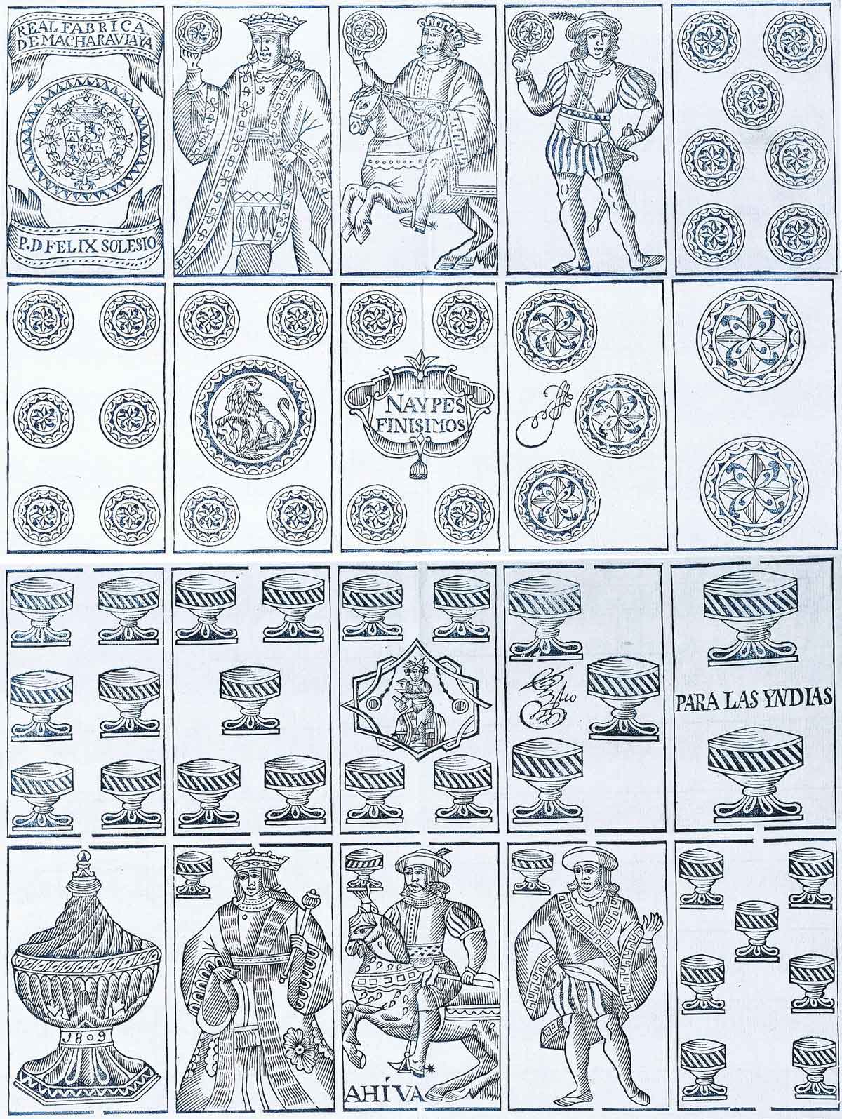 Spanish National pattern, Real Fábrica de Macharaviaya, 1809 Spanish National pattern, Real Fábrica de Macharaviaya, 1809