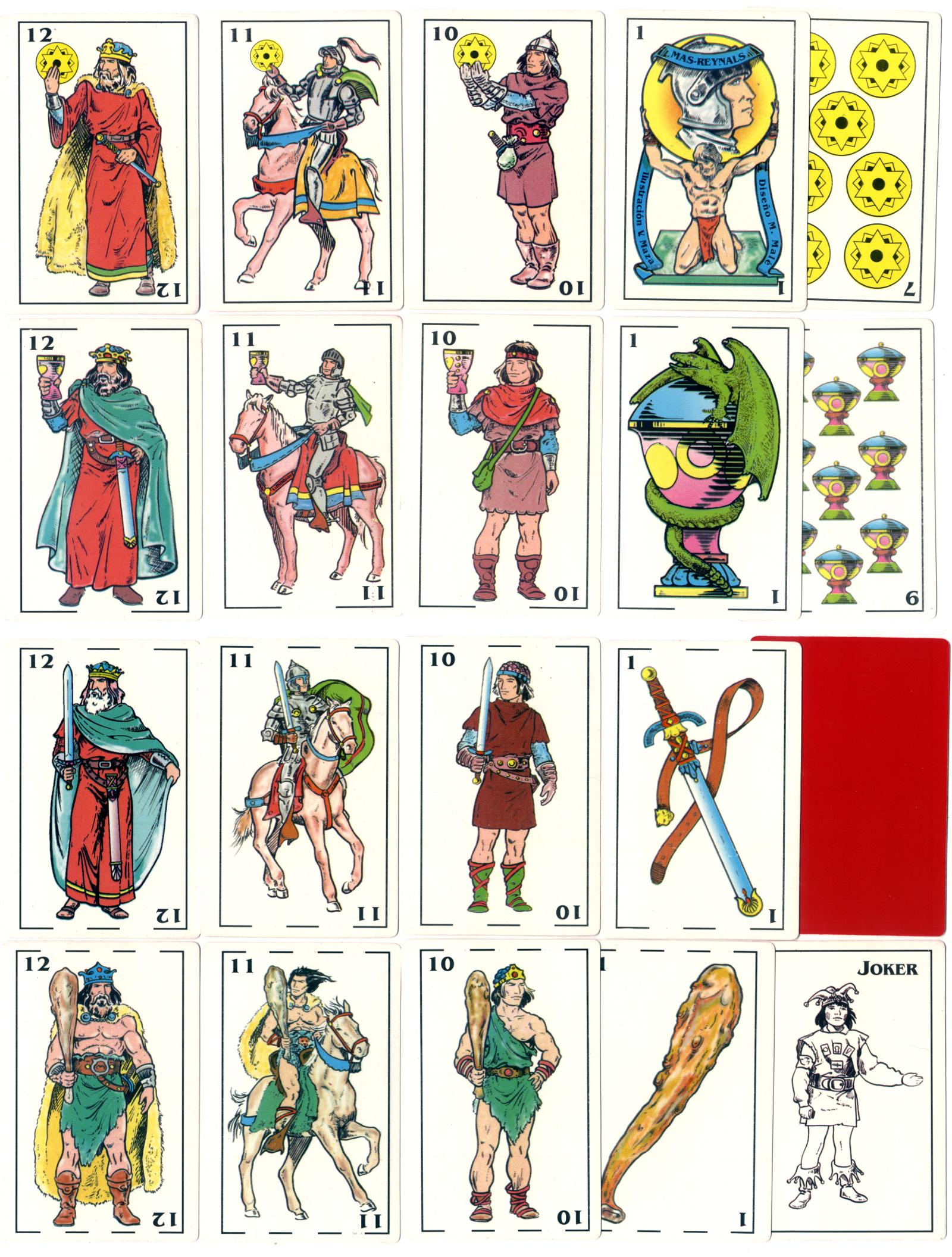 Baraja Edad Media, Mas Reynals, Barcelona, 1993 Baraja Edad Media, Mas Reynals, Barcelona, 1993