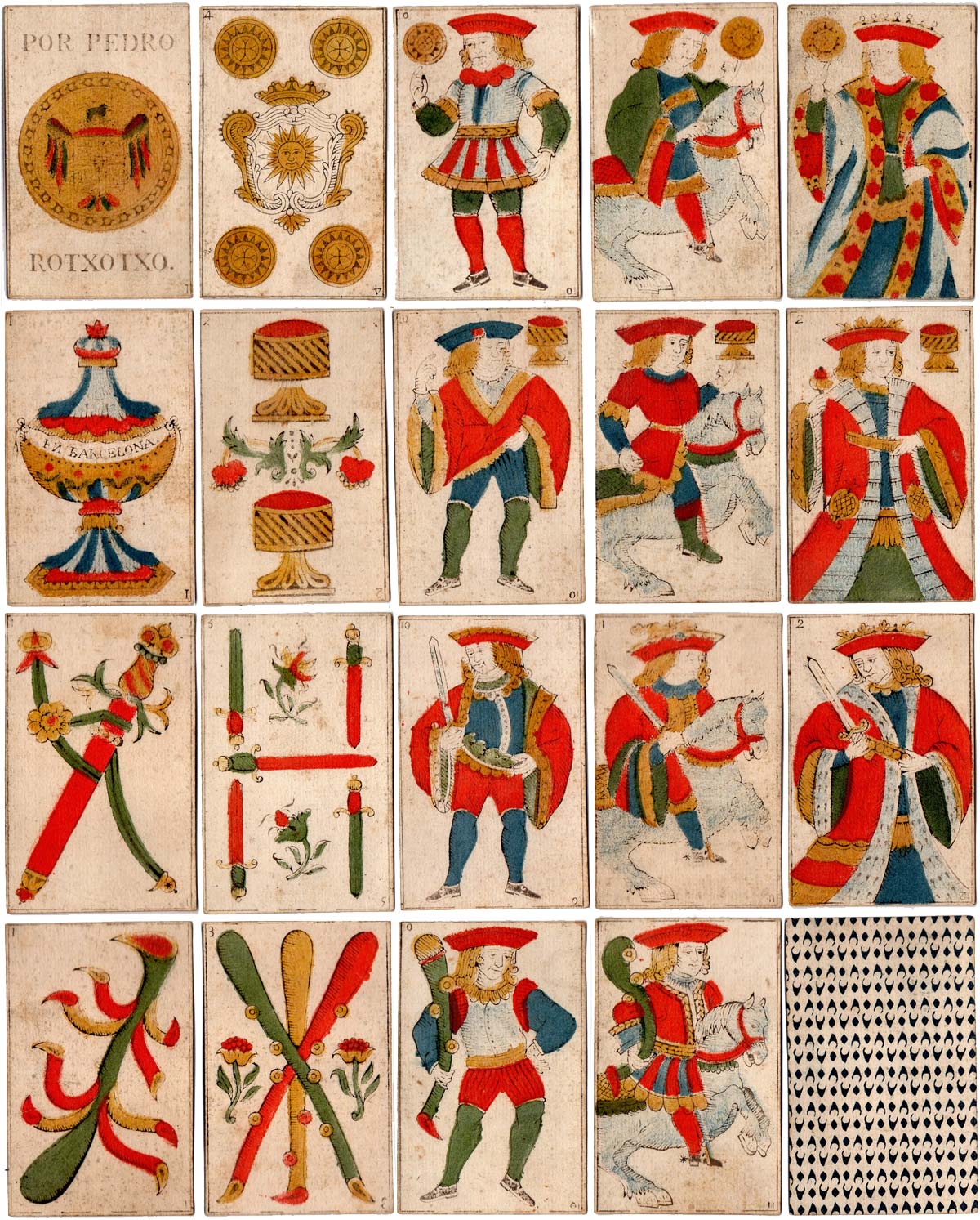 standard Spanish National pattern by Pedro Rotxotxo, Barcelona c.1800