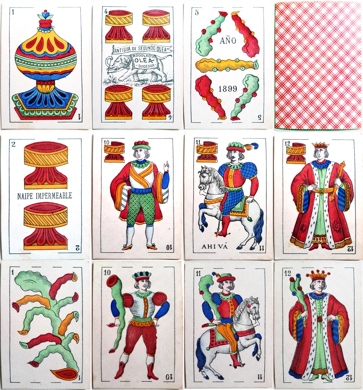 “El Elefante” deck by Rodolfo de Olea Viaña, Cadiz, dated 1899