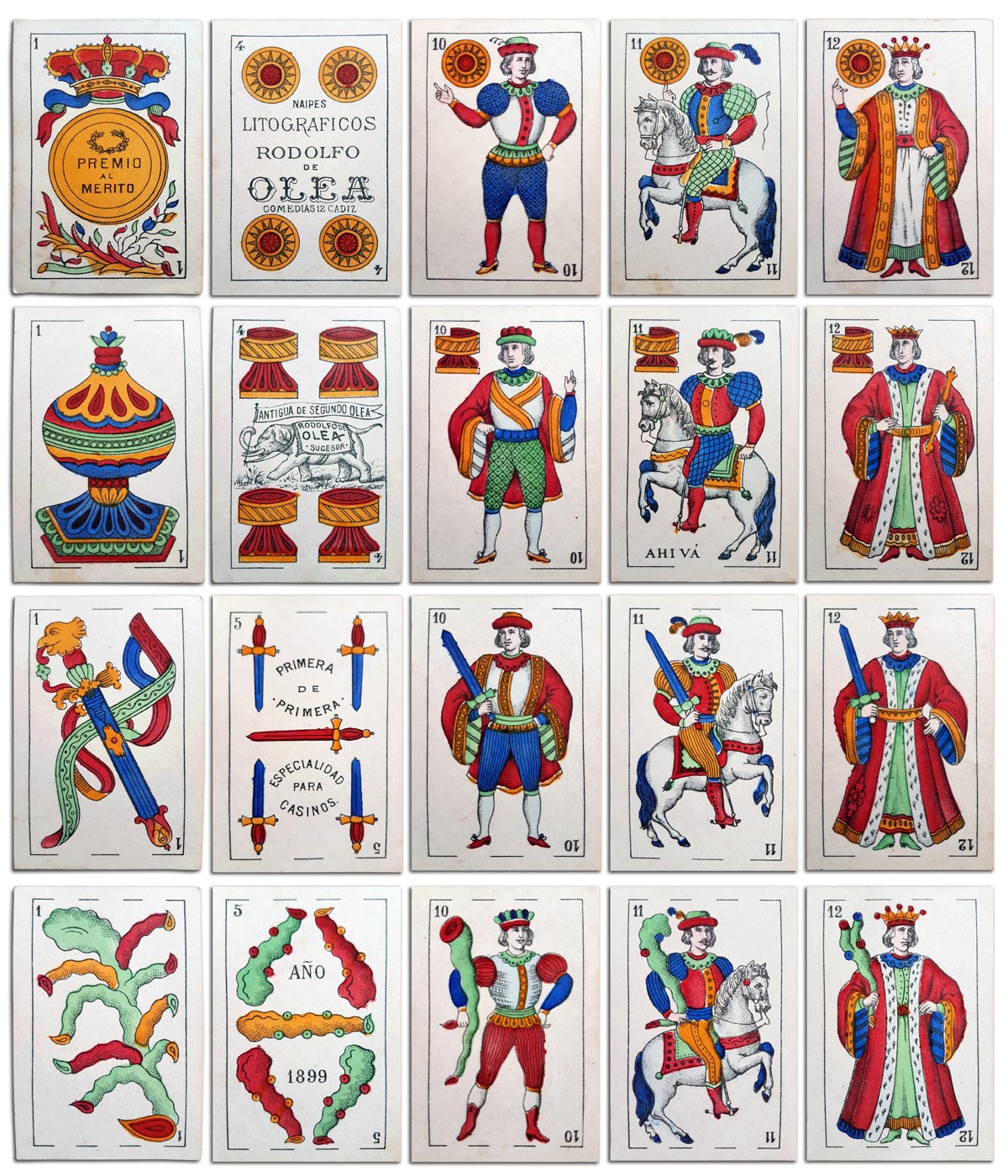 “El Elefante” deck by Rodolfo de Olea Viaña, Cadiz, dated 1899 “El Elefante” deck by Rodolfo de Olea Viaña, Cadiz, dated 1899