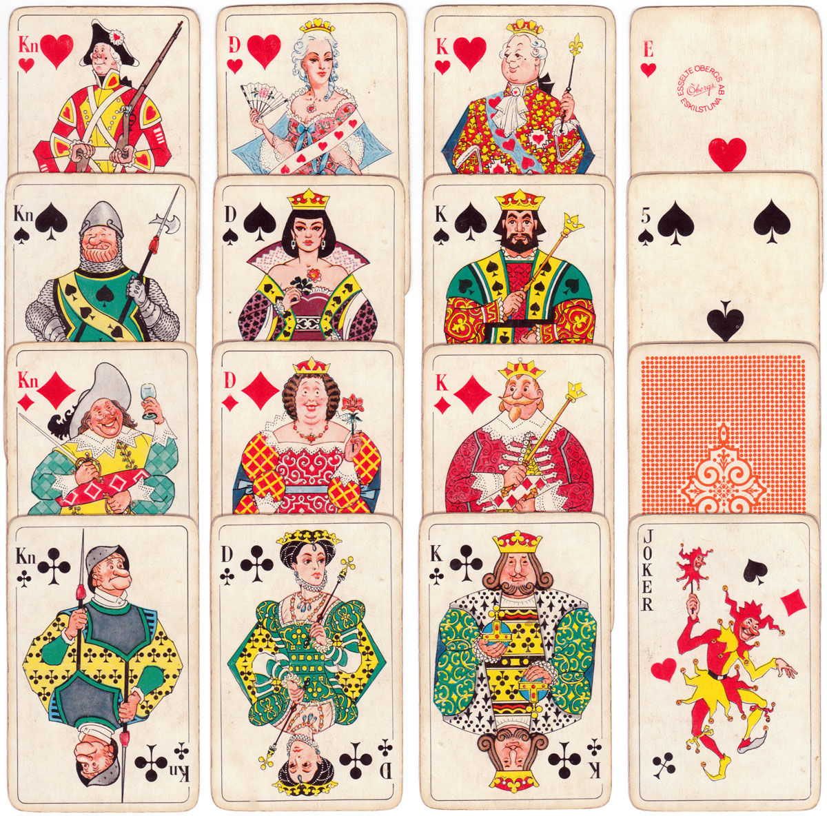 “Four Centuries” (4 Sekel) playing cards by Esselte Öbergs A.B.