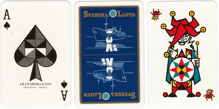 ‘Svenska Lloyd’ shipping company playing cards published by J.O. Öberg & Son, Eskilstuna, c.1955