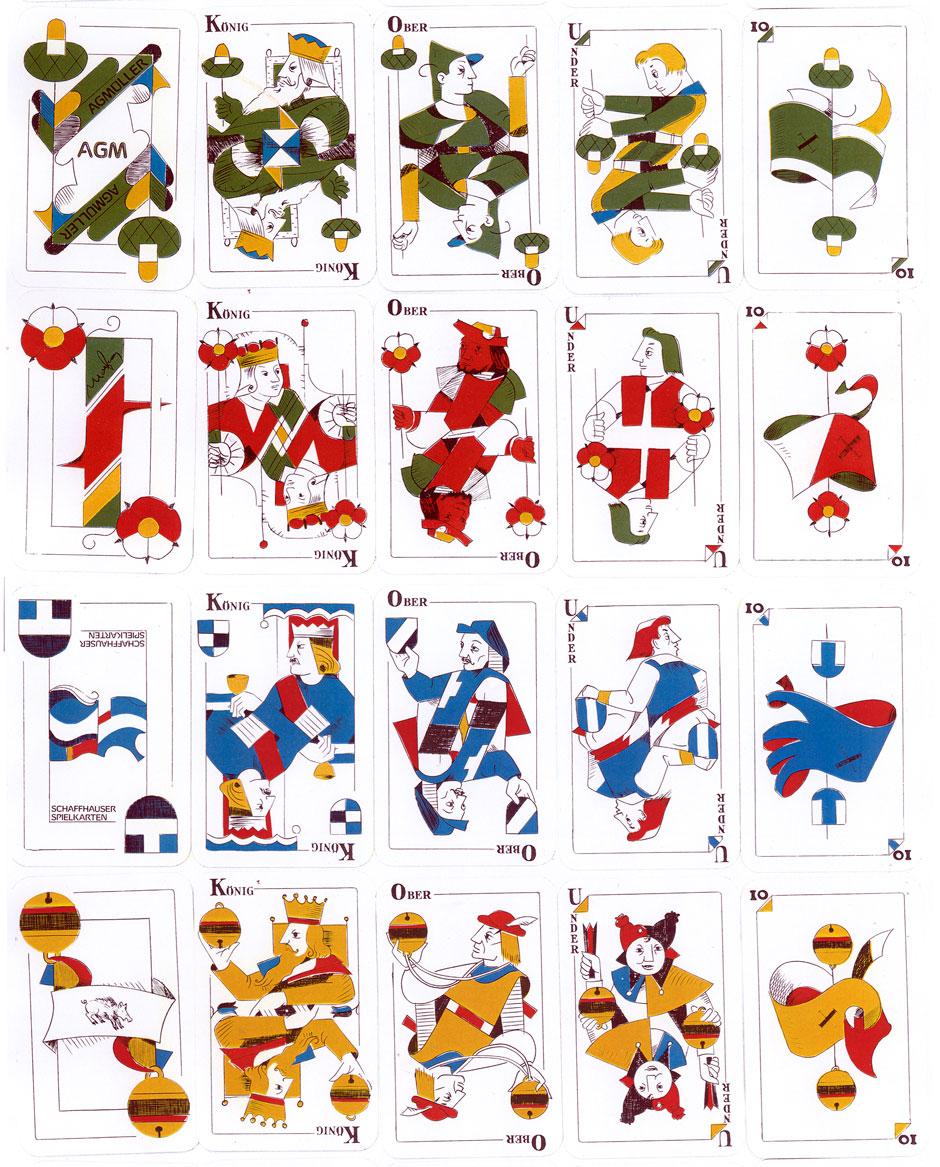 Egbert Moehsnang's ‘Jass Allemand’ Swiss-suited playing cards published by AG Müller, 1982