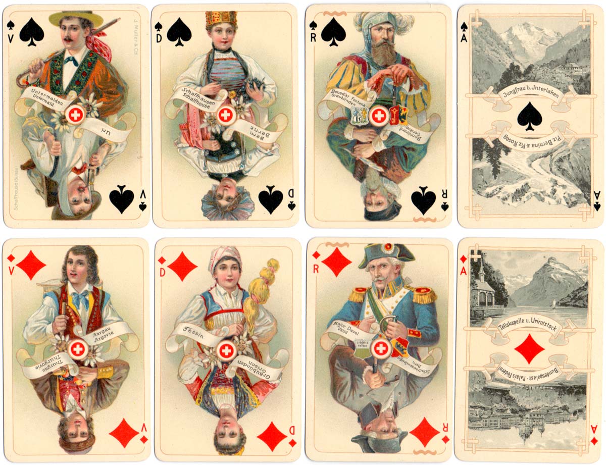 “La Suisse Historique” Swiss Cantons souvenir designed by Melchior Annen in c.1920 “La Suisse Historique” Swiss Cantons souvenir designed by Melchior Annen in c.1920