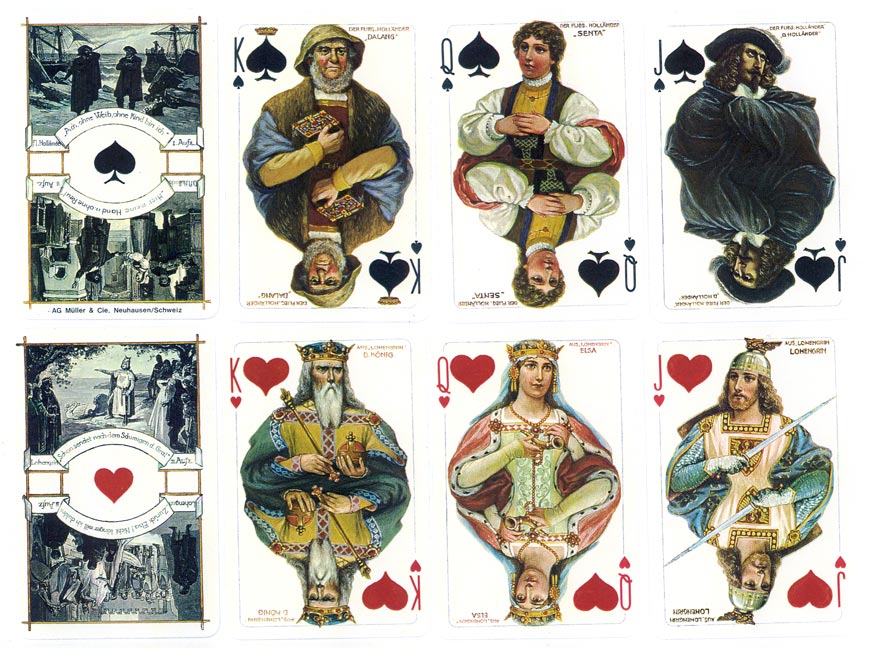 Richard Wagner playing cards, 1919, reprinted by AGMuller in 1968