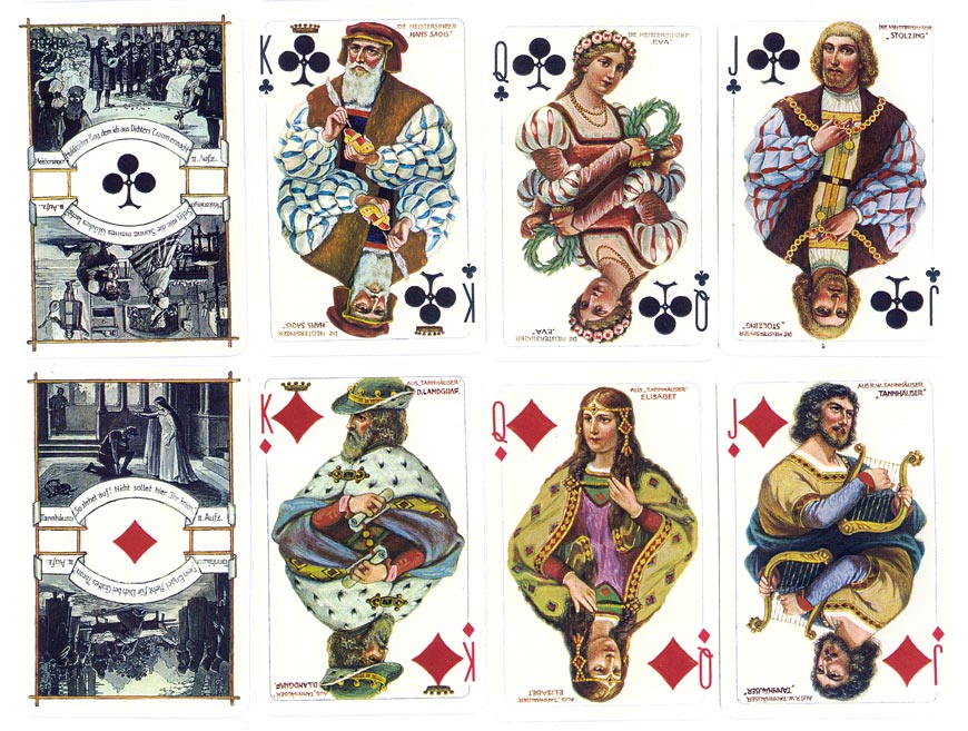 Richard Wagner playing cards, 1919, reprinted by AGMuller in 1968