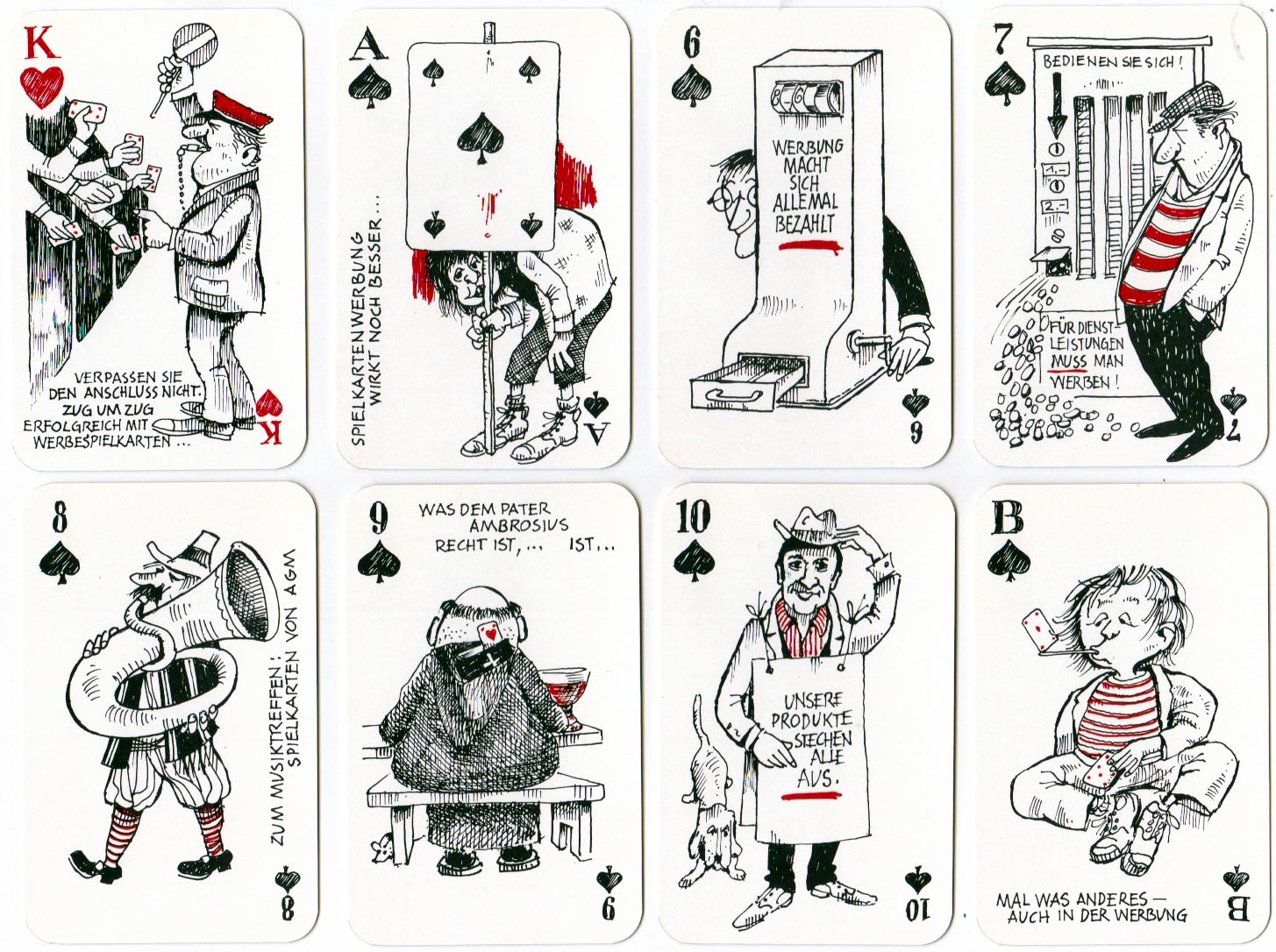 “Werbung die Sticht” deck by Fritz Bünzli, AG Müller 1982