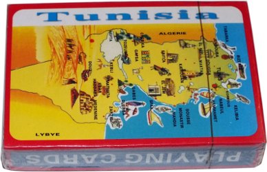 Tunisia souvenir playing cards made in China