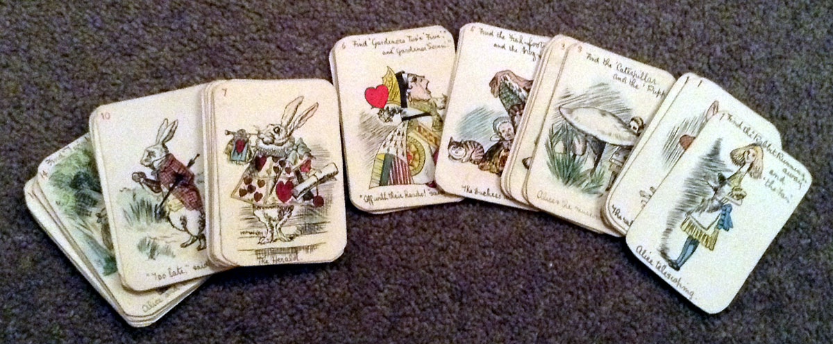 hand-made Alice in Wonderland cards