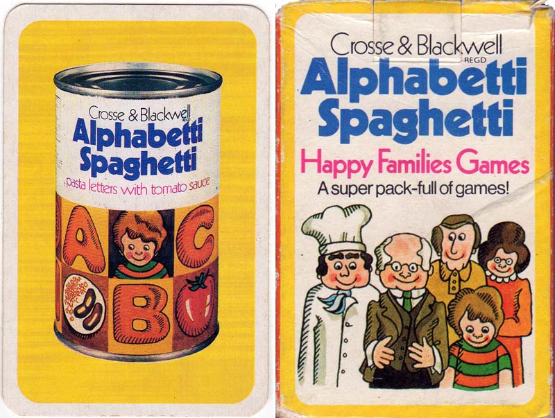 Alphabetti Spaghetti Happy Families game for Crosse & Blackwell c.1978