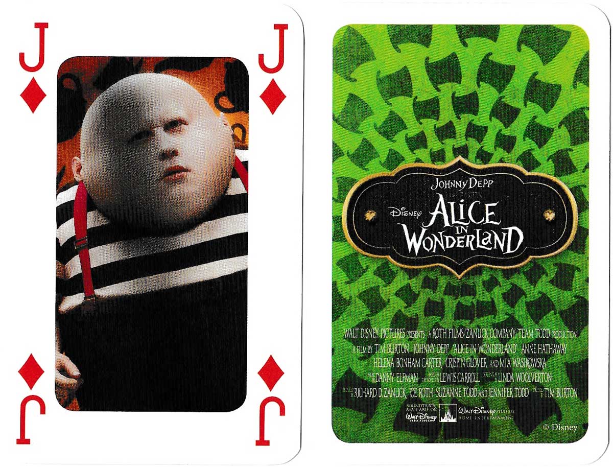 Alice in Wonderland playing cards produced by Dynamite Promotions International (UK) Ltd, 2010