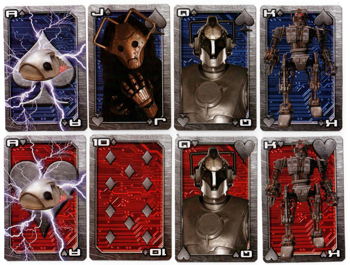 Dr Who Cyber Adventures promotional playing cards published by Immediate Media Company London Ltd under licence from BBC Worldwide Ltd, 2012