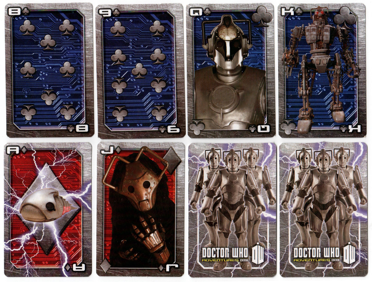 Dr Who Cyber Adventures promotional playing cards published by Immediate Media Company London Ltd under licence from BBC Worldwide Ltd, 2012