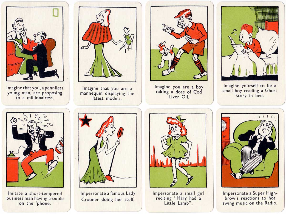 Forfeits party card game by Merit Games, J & L Randall Ltd, c.1950