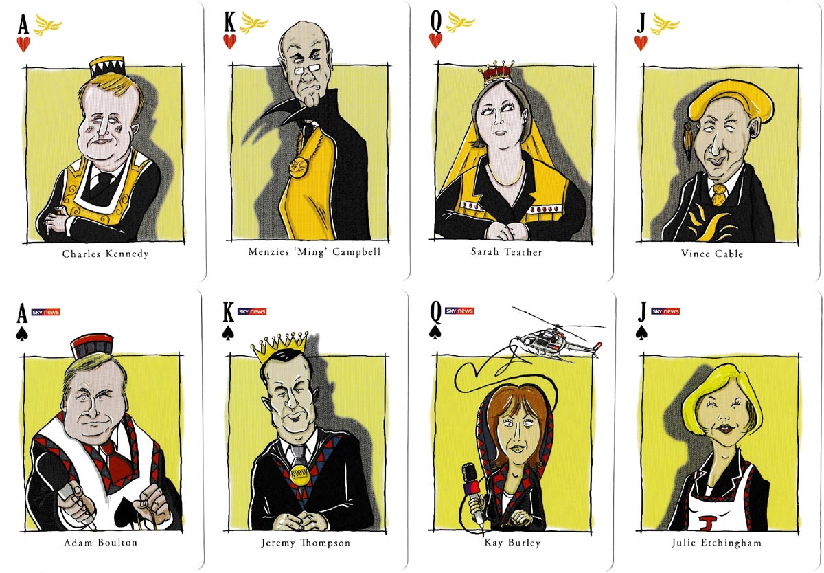 Politipack playing cards to promote Sky News' coverage of Election Night 2005