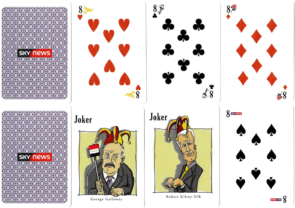 Politipack playing cards to promote Sky News' coverage of Election Night 2005