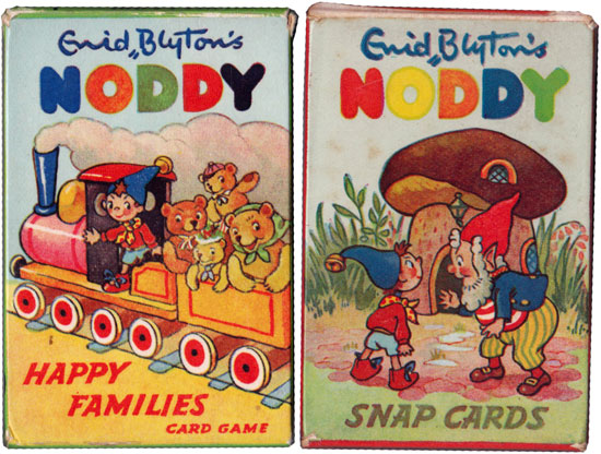 Boxes from Noddy Happy Families & Noddy Snap card games, c.1955