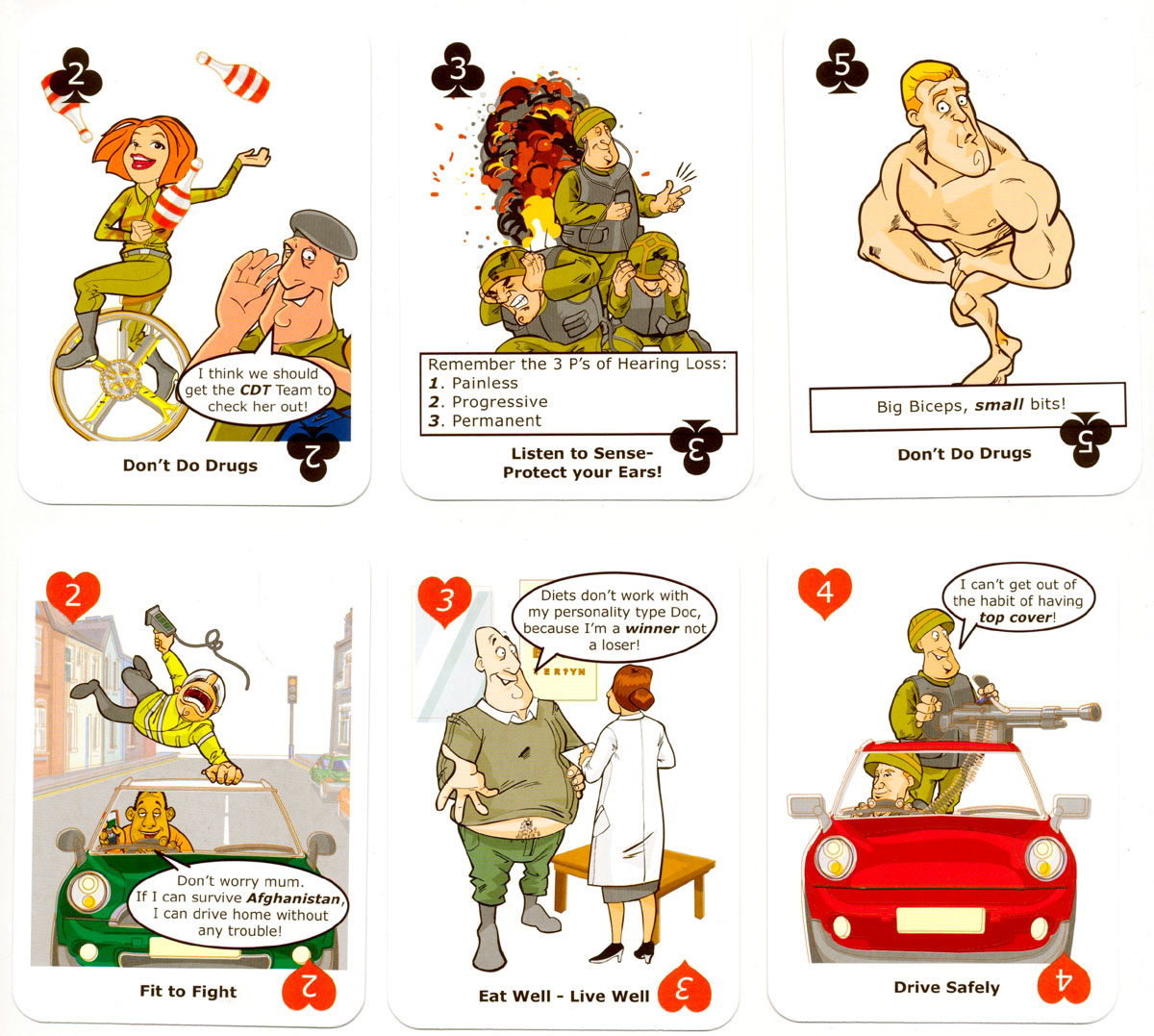 Army Health Promotion playing cards issued by the British Army, 2011