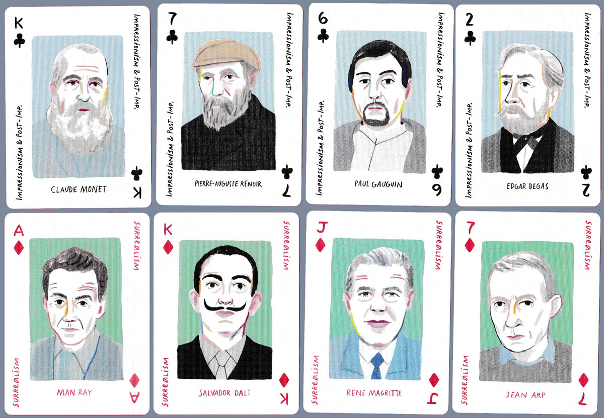 Art Genius playing cards published by Laurence King Publishing Ltd, London, 2018