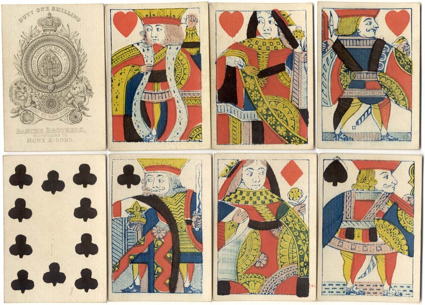 single-figure cards by Bancks Brothers (successors to Hunt & Sons) c.1845