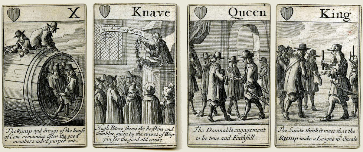 cards from a pack of 52 playing-cards satirizing the Rump parliament © The Trustees of the British Museum