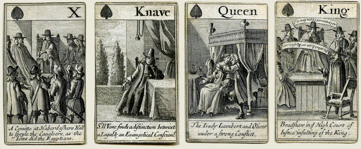 cards from a pack of 52 playing-cards satirizing the Rump parliament © The Trustees of the British Museum