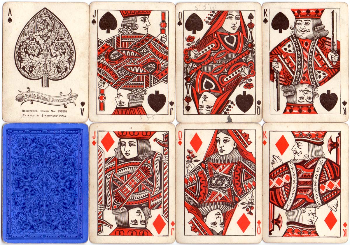 Bordesley playing cards manufactured by J & W Mitchell, Birmingham, c.1880-90