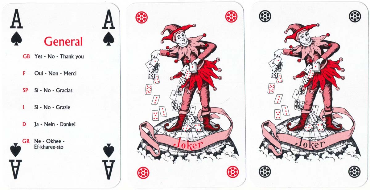 “European Phrase” playing cards produced by Toyforce Ltd for Caledonian Airways, 1994 “European Phrase” playing cards produced by Toyforce Ltd for Caledonian Airways, 1994