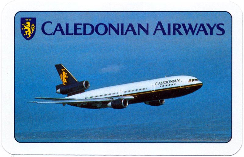 “European Phrase” playing cards produced by Toyforce Ltd for Caledonian Airways, 1994
