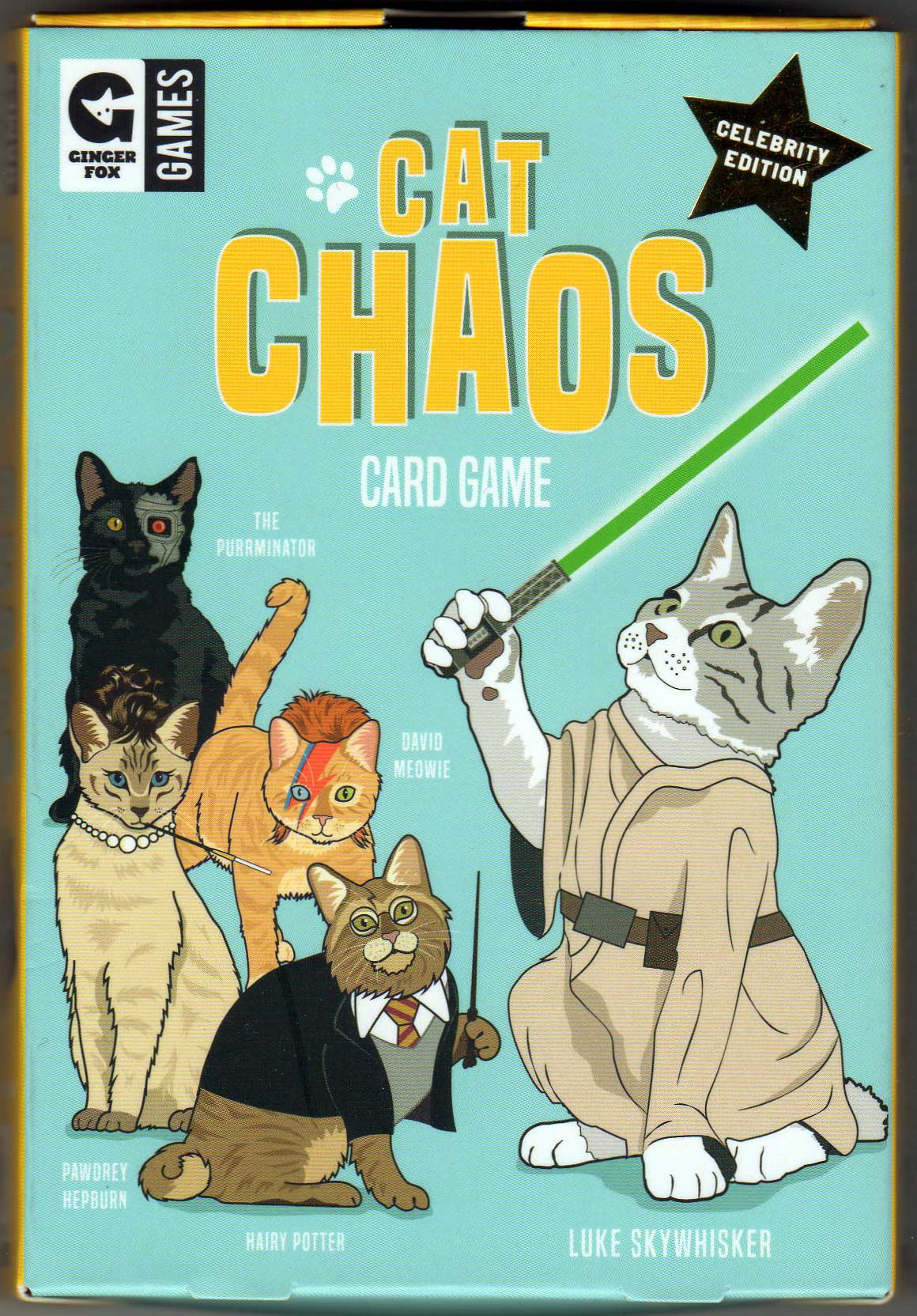 BRAND NEW Cat Chaos Celebrity Edition Card Game by Ginger Fox Games