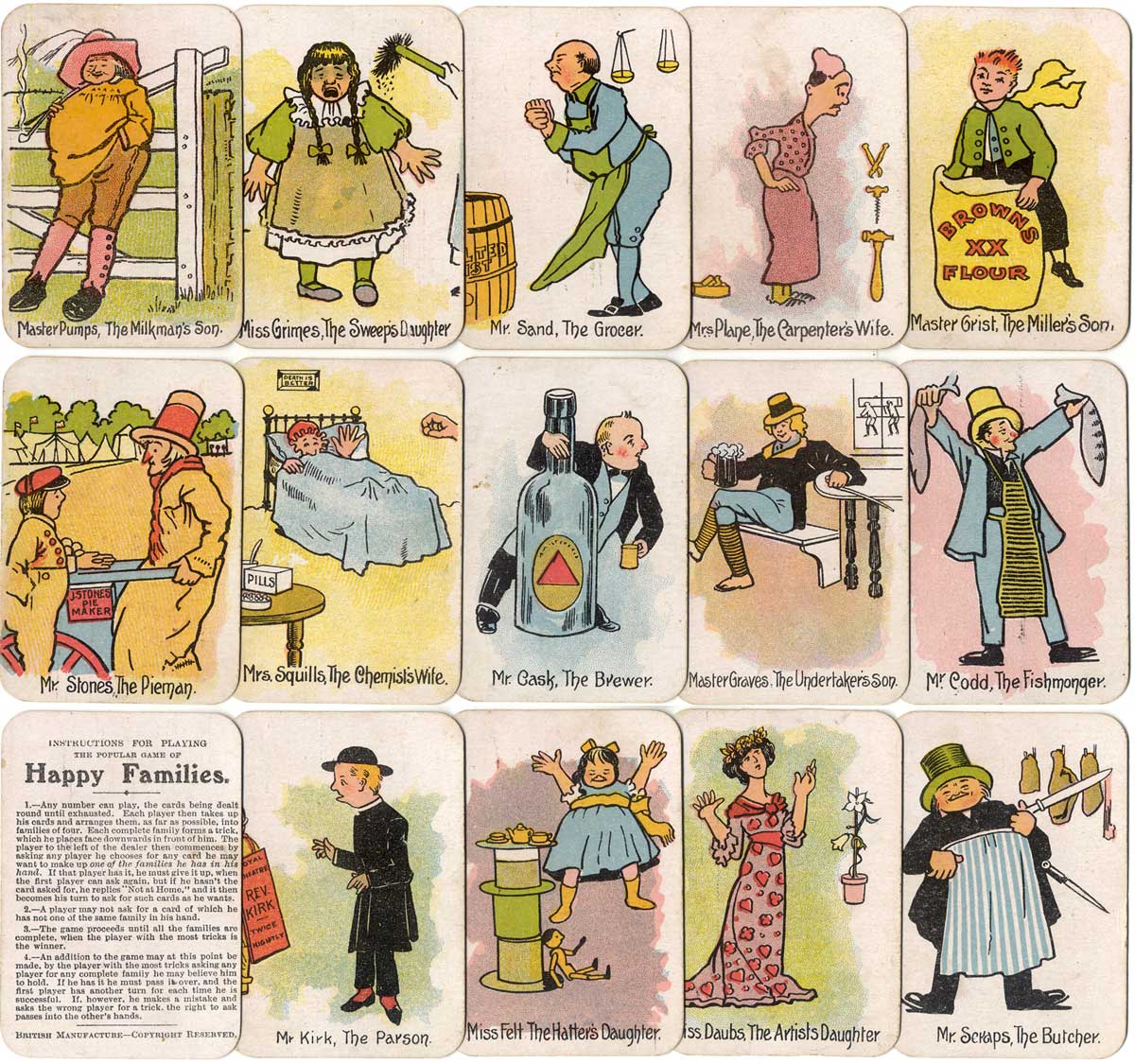 The Round Card Game of Happy Families, published by Chad Valley Games, England 1910