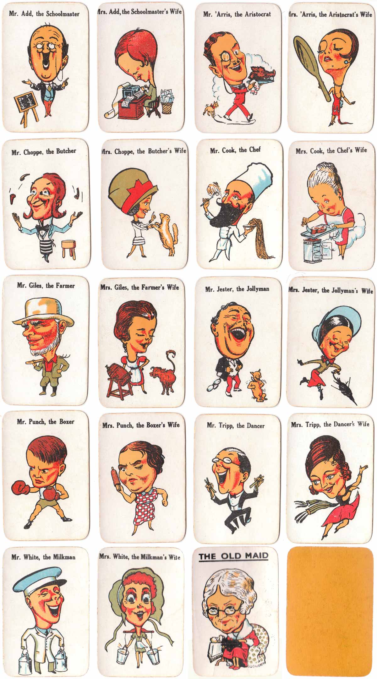 “The Game of Old Maid” by the Chad Valley Games Co., c.1930s
